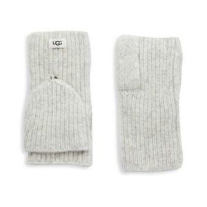 NEW UGG Womens ​Flip-Top Fingerless Gloves, One Size, Grey